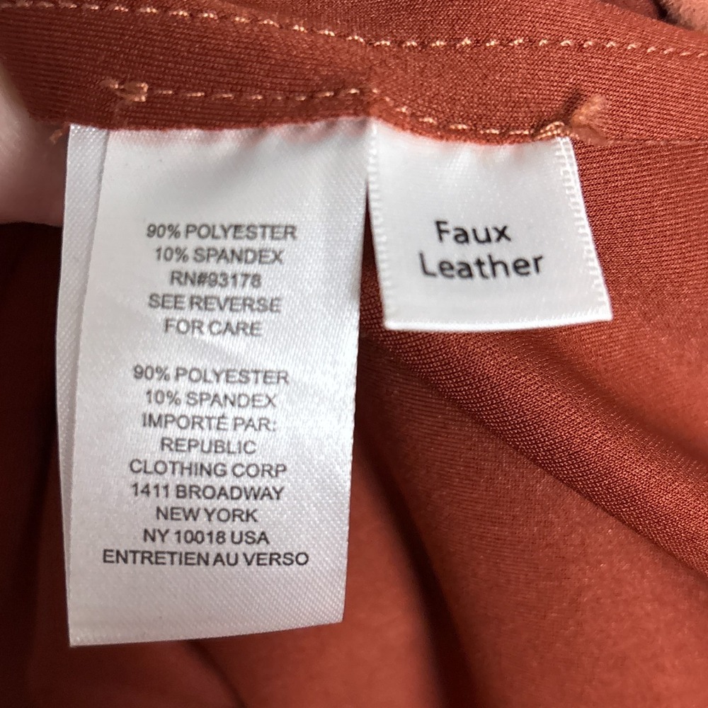 Tahari Jacket 2X Rust Red Orange Washable Faux Suede Midi Open Blazer Career - Picture 8 of 11